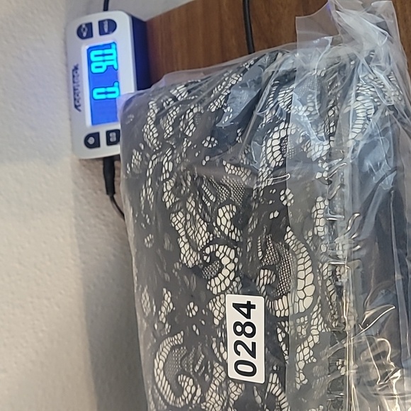 Y2K B Darlin Lace Fit & Flare Dress Size XS/S/0/2 Black Padded Cocktail - Picture 13 of 13